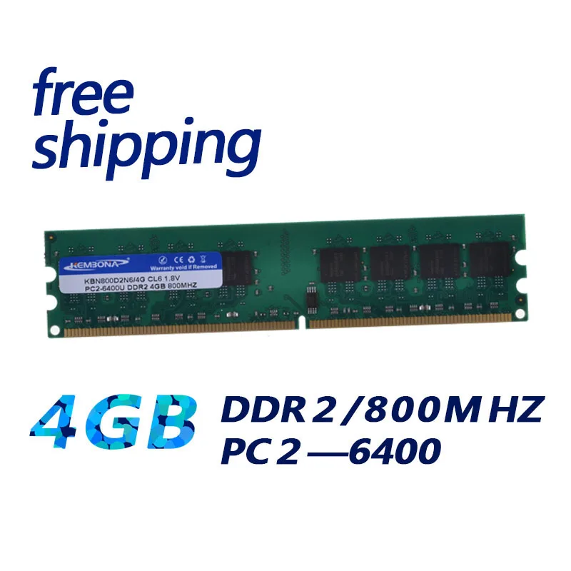  KEMBONA New RAMs Computador Memoria RAM DDR2 800MHz 4GB Desktop PC Computer Memory Module DDR 2 RAM