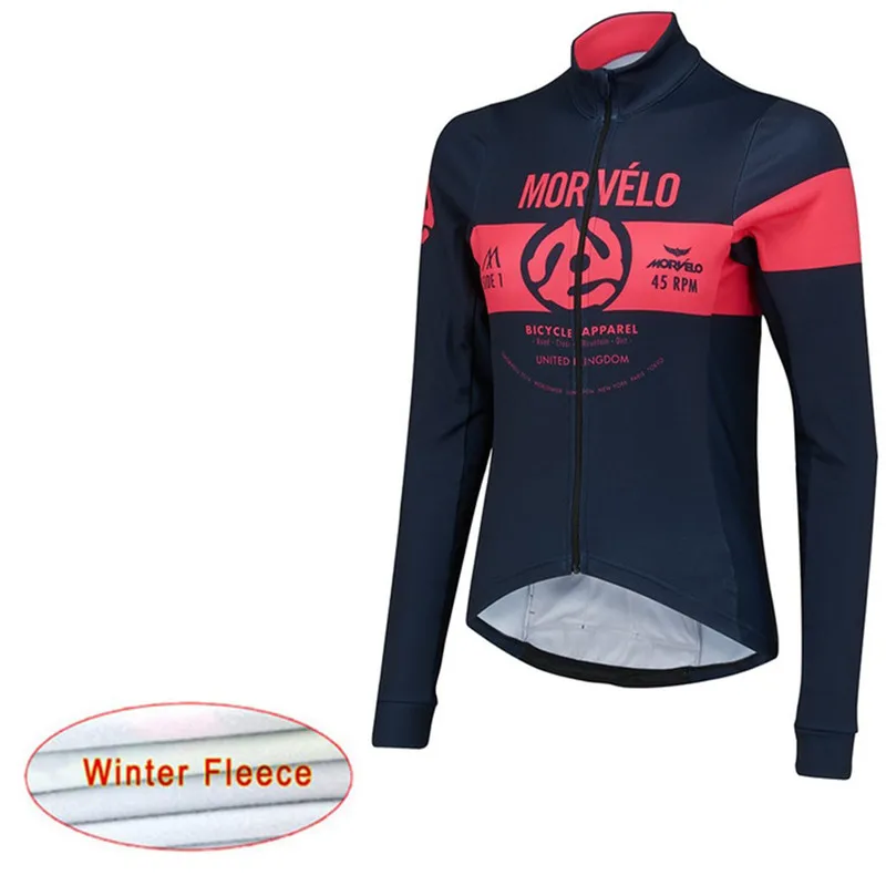 Cycling Jersey Morvelo Long Sleeve woman Winter Thermal Fleece Bike Clothing Outdoor Sports Bicycle Clothes Ropa Ciclismo