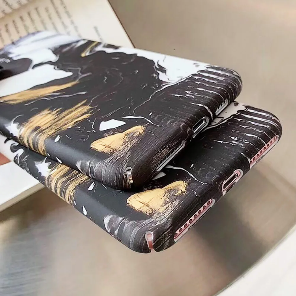 KIPX1093_9_JONSNOW Marble Pattern Phone Case for iPhone XS XR XS Max 7 8 Plus 6S 6 Plus Case Fashion All-inclusive PC Hard Back Cover Capa Fundas
