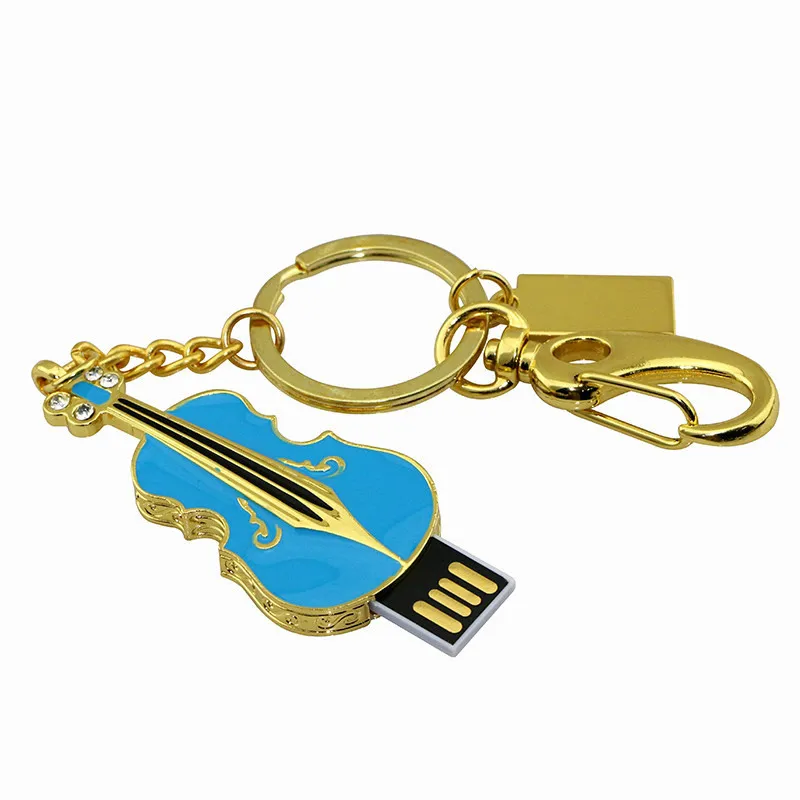 Горячая Распродажа музыкальный инструмент Гитары USB Flash Drive/металл Скрипки usb memory stick 1 ГБ-64 ГБ флэш-памяти накопитель диск