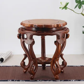 

Wenge Base flower pergola Wood Craft Home Accessories hbase stone potted basin shelf