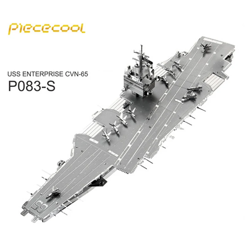 

Piececool 3D Metal Puzzle models USS ENTERPRISE CVN-65 BOATS models DIY Laser Cutting Puzzles Jigsaw Model For Adult Kids Toys