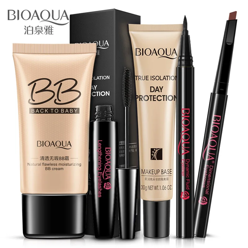 Лучший! BIOAQUA Concealer Карандаш для бровей Подводка для глаз Тушь для ресниц Макияж Набор Косметика для Лучший!