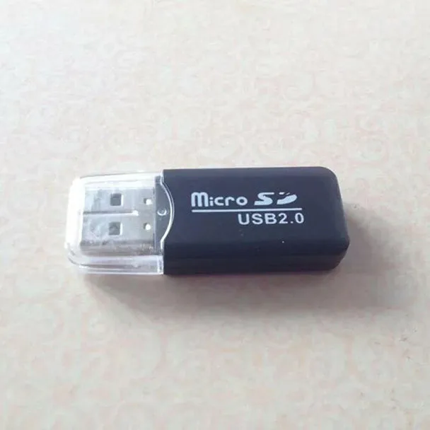 Высокое качество кард ридер памяти черный USB 2 0 Micro SD SDHC TF флэш карта мини адаптер