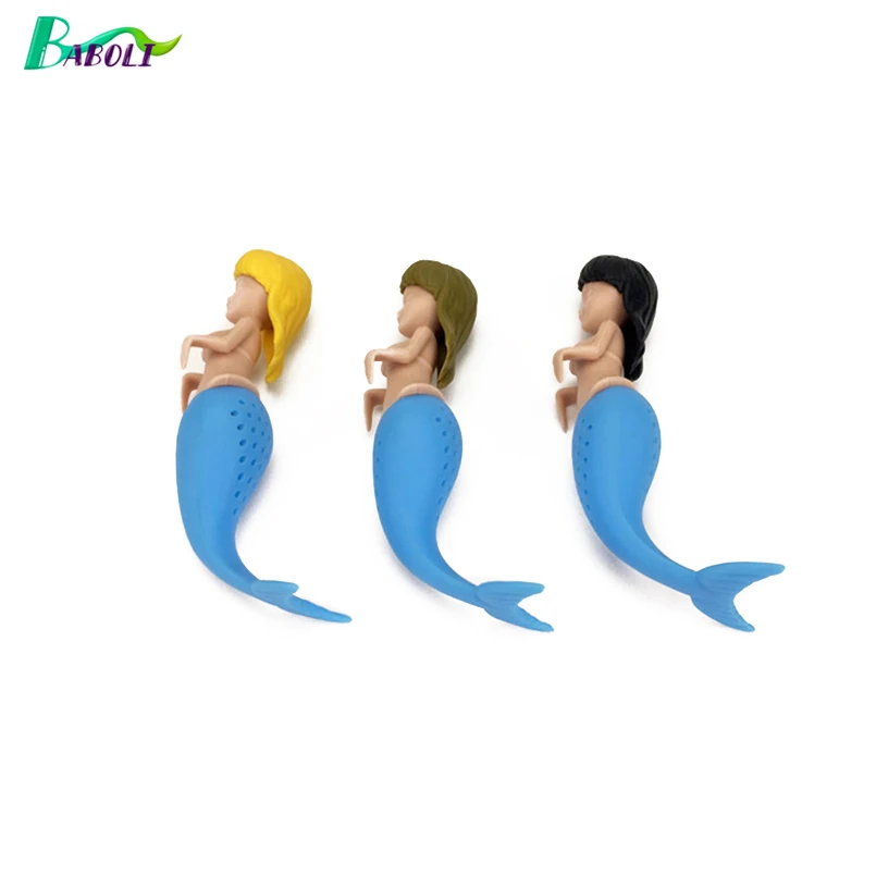 

1 PC Lovely Mermaid Shape Slicone Tea Infuser Reusable Tea Maker Portable Tea Bag Filter Coffee Strainer Drinkware Accessories