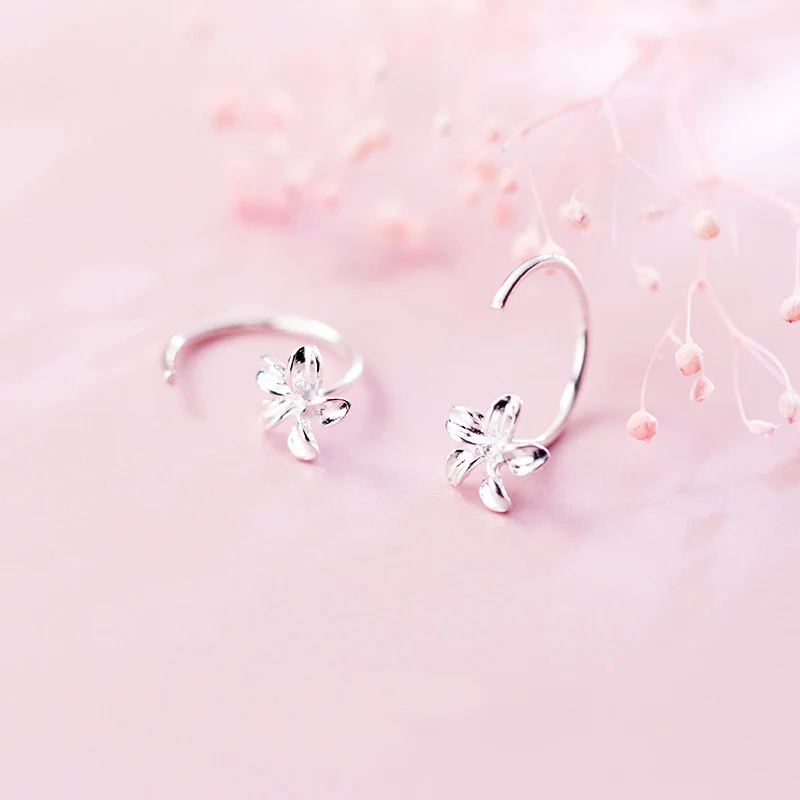 INALS Hot New Flower Shape Ear Studs Women's Jewelry 925 Sterling Silver Earrings Women