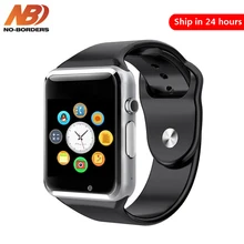Sem fronteiras a1 bluetooth relógio inteligente esporte apoio chamada música 2g com sim tf câmera smartwatch para android pk iwo 8 dz09 gt06(China)