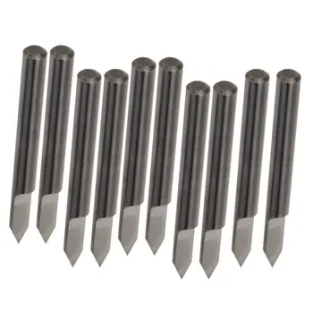 

30pcs 0.1mm Cutting Dia 60 Degree Engraving Bits Falt Bottom CNC Router Tool