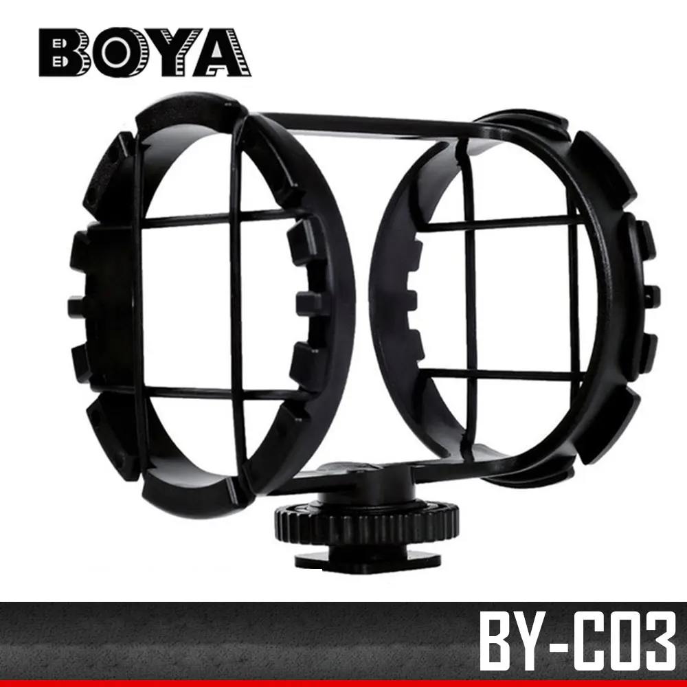 

BOYA BY-C03 Professional Microphone Shock Mount for BY-VM300PS BY-V02 40mm-48mm Mic on DSLR Camera Camcorder Zoom H1 Cold Shoe