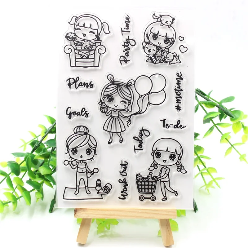 KSCRAFT Party Time Transparent Clear Silicone Stamps for DIY Scrapbooking/Card Making/Kids Crafts Fun Decoration Supplies 325 | Дом и сад