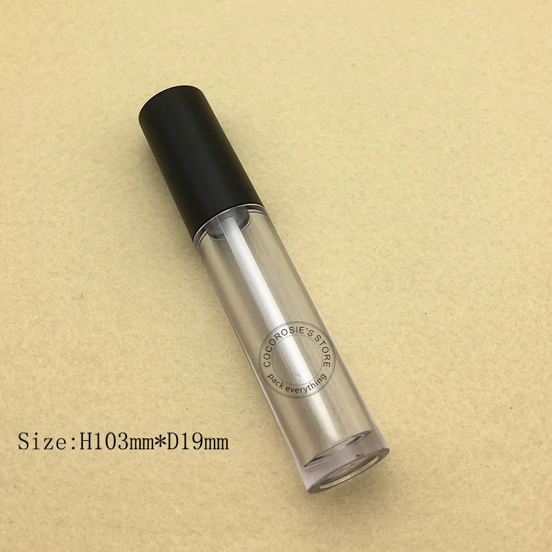 

30 PCS Empty lip gloss tube 6ML round plastic tube Clear Lip gloss container lip oil plastic tube with brush