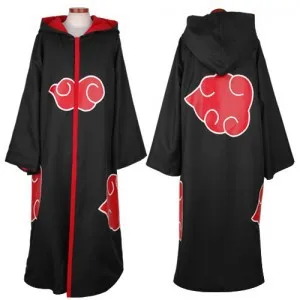 

Hot Selling Naruto Cosplay Costume Naruto Akatsuki Uchiha Itachi Cosplay Cloak Hooded Plus Size (s-2xl)