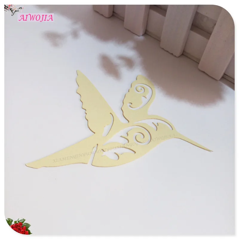100 шт. полые бумажные Летающие птицы для украшения свадьбы|laser cut|name decorationname place |