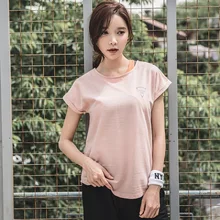 Для женщин Спортивная футболка быстросохнущая женские для фитнеса футболки для бега, спортзала Топы дышащие упражнения короткий рукав рубашки