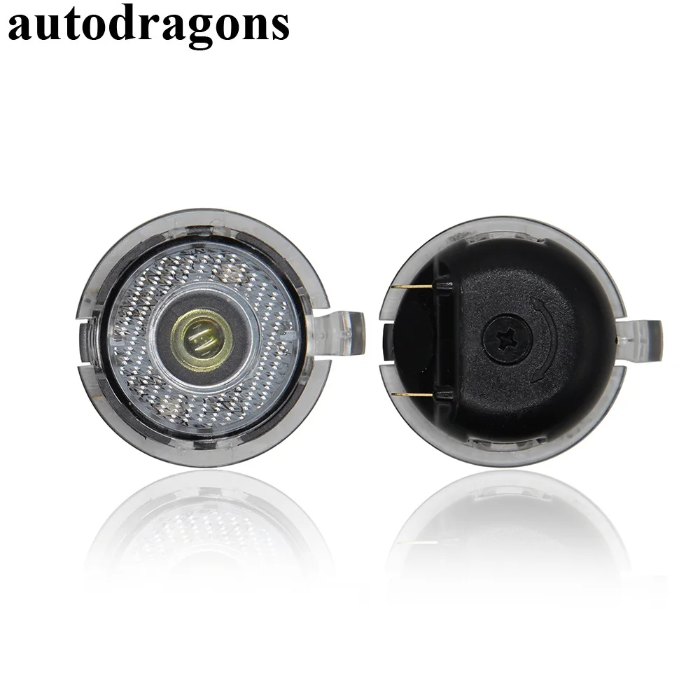 Autodragons 2 шт. автомобильная сторона два зеркала лужа логотип светодиодный свет для