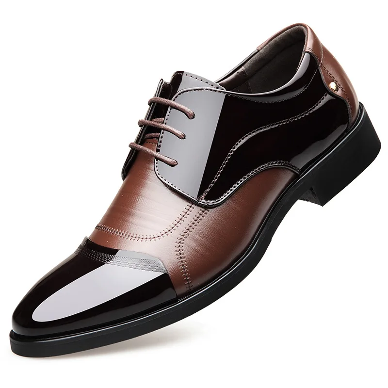 

Men Dress Shoes Men Formal Breathable Shoes Leather Luxury Fashion Groom Wedding Shoes Men Oxford Shoes Dress Plus Size 38 48