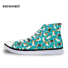 INSTANTARTS/детские кроссовки, аниме-игры, Beagles, собака, животные, печать, детская Высокая парусиновая обувь, спортивные ботинки для мальчиков и девочек