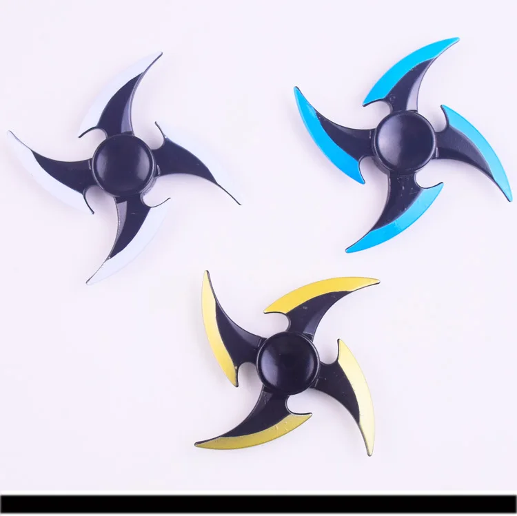 

New Naruto fingertip Naruto Ninja Fidget Spinner EDC Hand Spiner Zinc Alloy Weapon Metal Shuriken Finger Spinner For Kids Gift