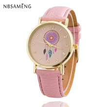 2017 Brand Women Watch Dreamcatcher Wristwatch Casual Watches Leather Ladies New Arrival Quartz Clock Relogio Feminino LZ4097