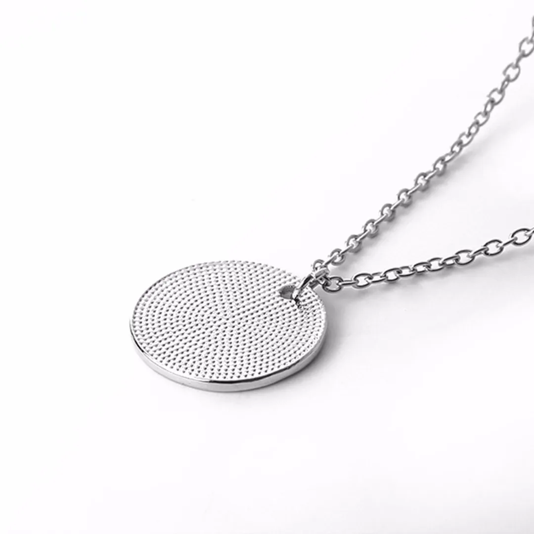 Father Daughter Necklace Vintage Family Jewelry Birthday New Year Gift Choker Necklaces Round Love Daddy Colar Pendant