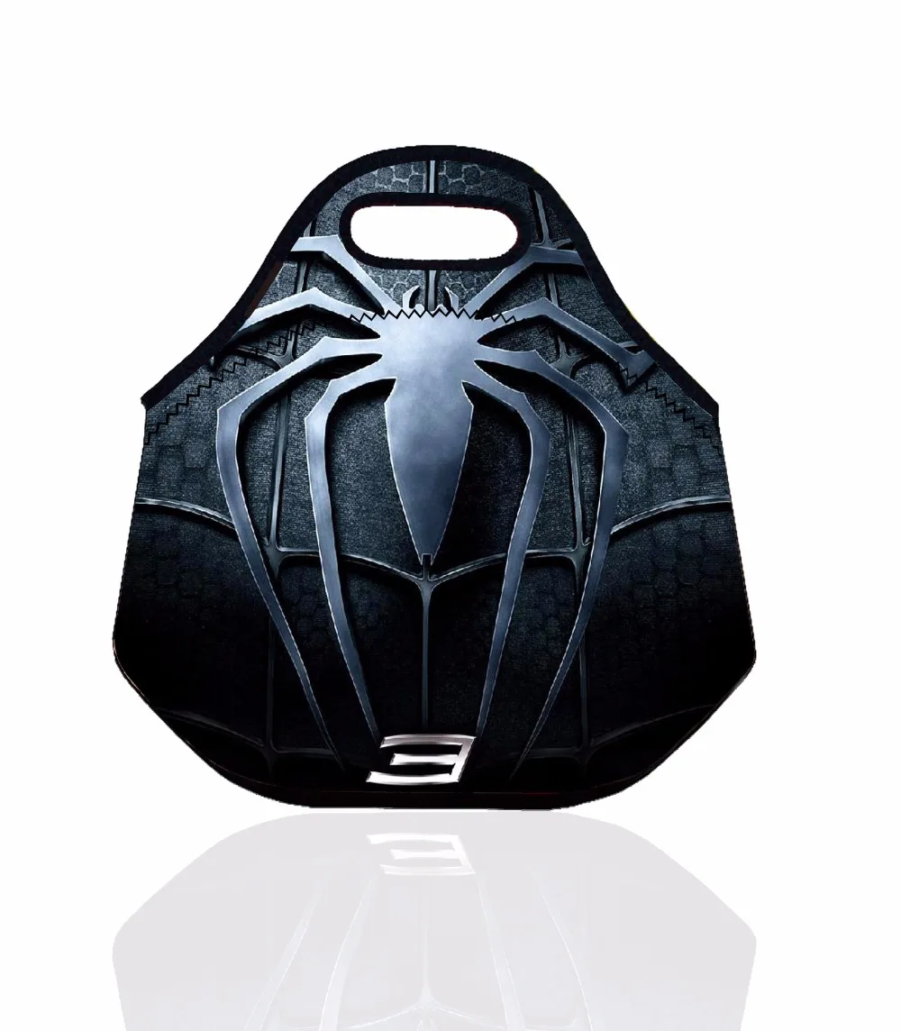 

3D Pattern King Spider Neoprene Bolsa Termica Lunch Bag Insulation Picnic Children's Snack Bag Bag Refrigerator Thermo Bag