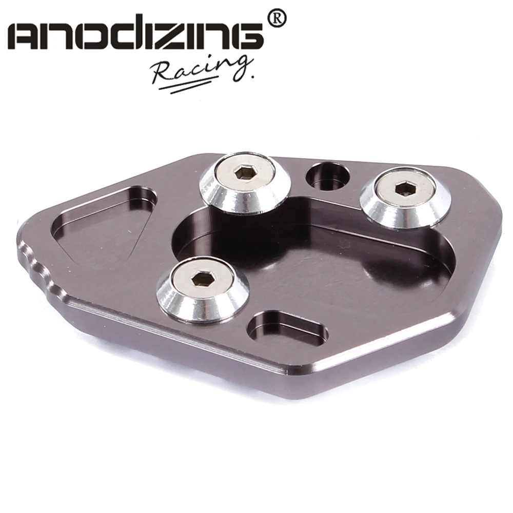 

CNC Aluminum Motorcycle Side Stand Pad Enlargement Plate Kickstand Extension for BMW F800R 10-16 HP2 SPORT 08-10 R1200S 06-08
