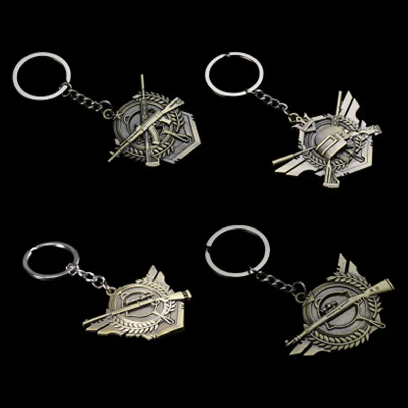 

2019 New Playerunknown's Battlegrounds Keychain PUBG Round Dog Tag Small Key Chain Ring Holder Portachiavi Porte Clef Men Gifts