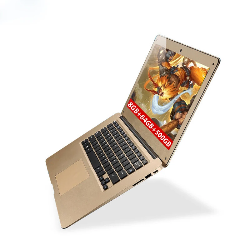 

ZEUSLAP 8GB RAM+64GB SSD+500GB HDD Windows10 System Intel Quad Core 14 inch IPS Screen Ultrathin Laptop Notebook Computer