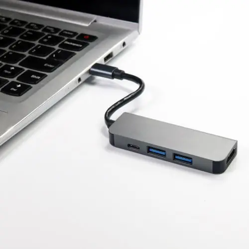 4 в 1 type C концентратор к HDMI 4K 2USB 3,0 и PD зарядный порт USB C многопортовый адаптер