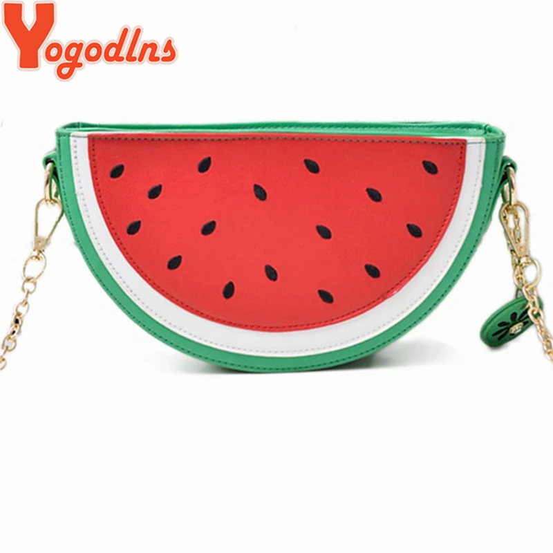 Yogodlns 2019 جديد أزياء النساء Crossbody حقيبة lemon الفاكهة شكل البسيطة حافظة نقود مخلب سلسلة حقيبة كتف السيدات حقيبة ساعي