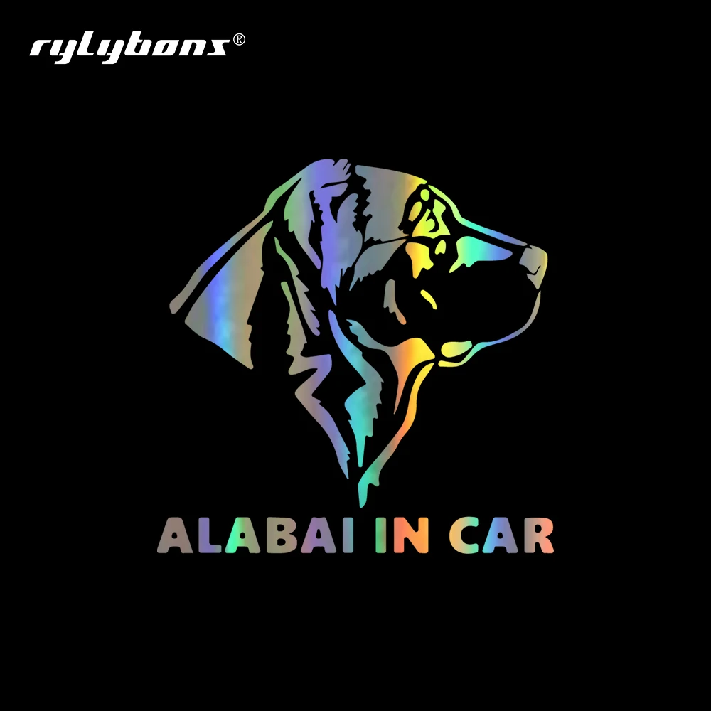 

Rylybons Alabai On Board Car Stickers Car Styling Decoration Door Body Window Car Bumper Vinyl Stikers Funny Car Sticker