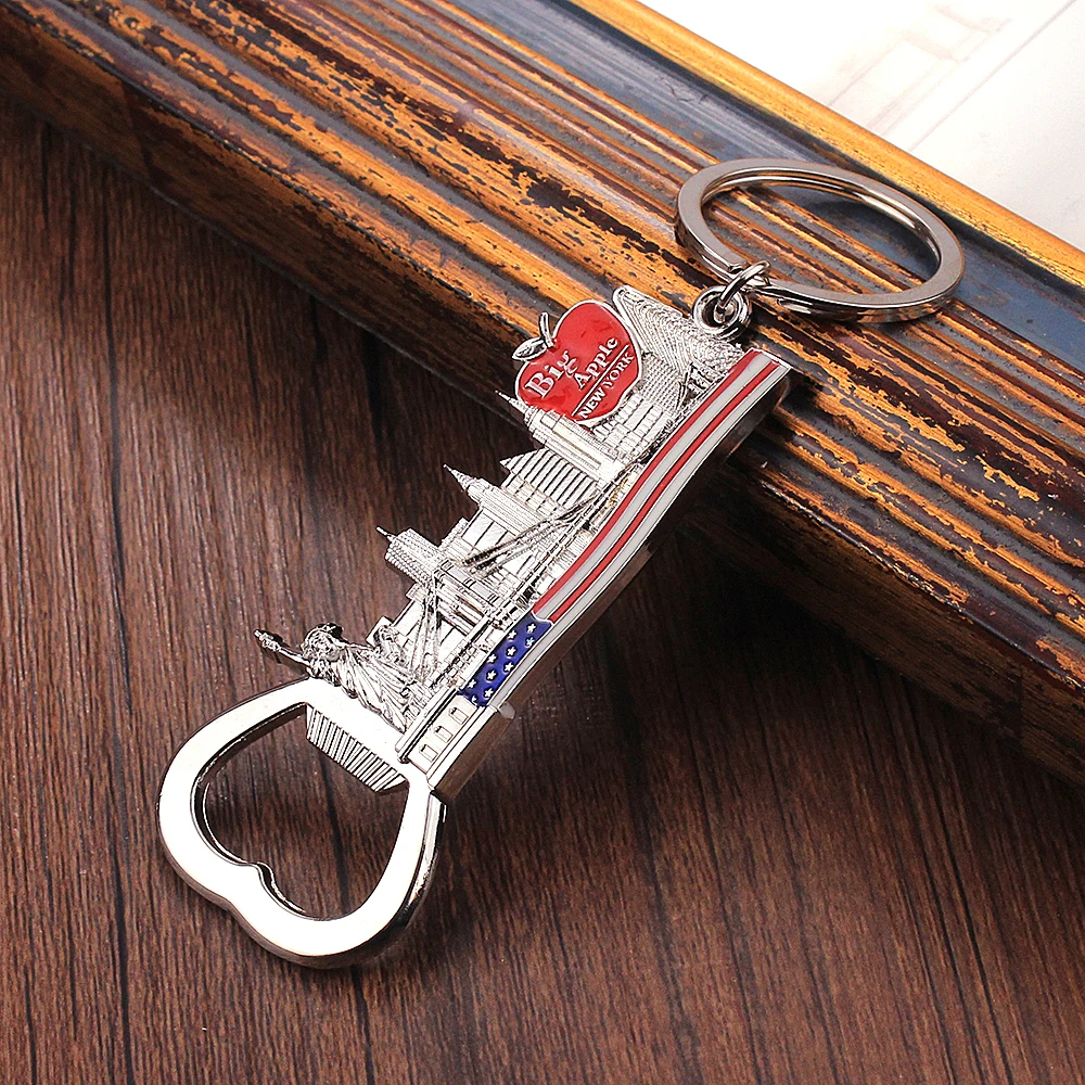 

Vicney Big Apple Opener Keychain With Statue Of Liberty Golden Gate Bridge Key Chain Gifts Souvenir New York Key Ring For Key