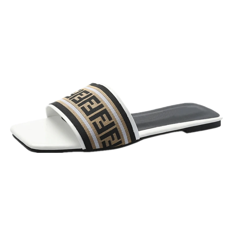 

Ho Heave New Style Female Trend Design Summer Personality Cloth Slippers Beach Comfortable Casual Women Outside Flat Slippers