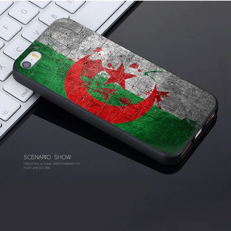 Чехол для телефона с флагом Алжира iphone 11 12 Pro XR XS Max 8 7 6 6S Plus 5S SE Coque Shell|Бамперы| |