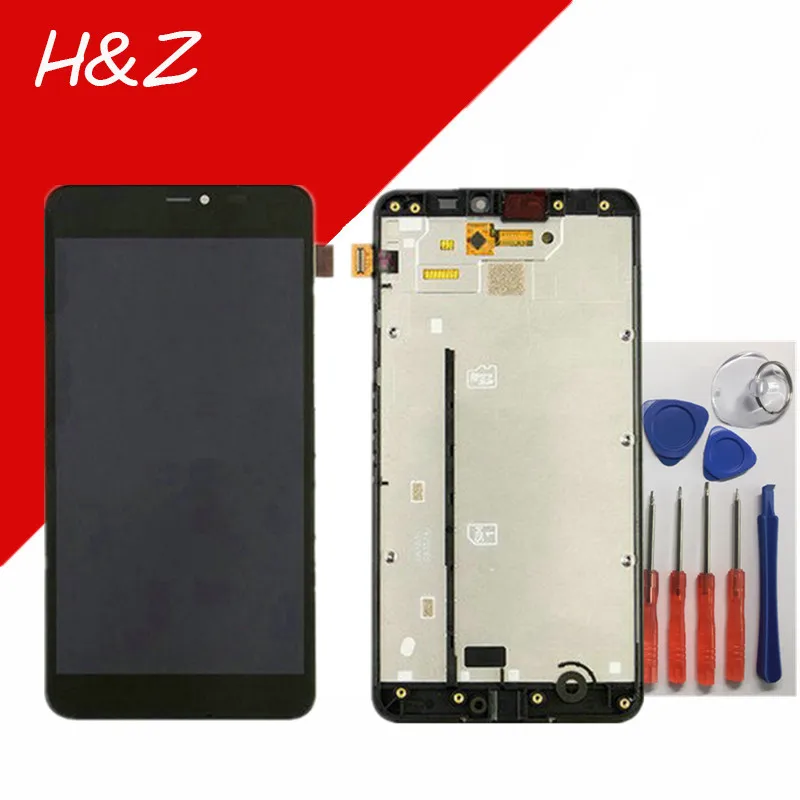 

For Nokia Lumia 640XL LCD Display Touch Screen Digitizer With Frame Assembly Black+Tools