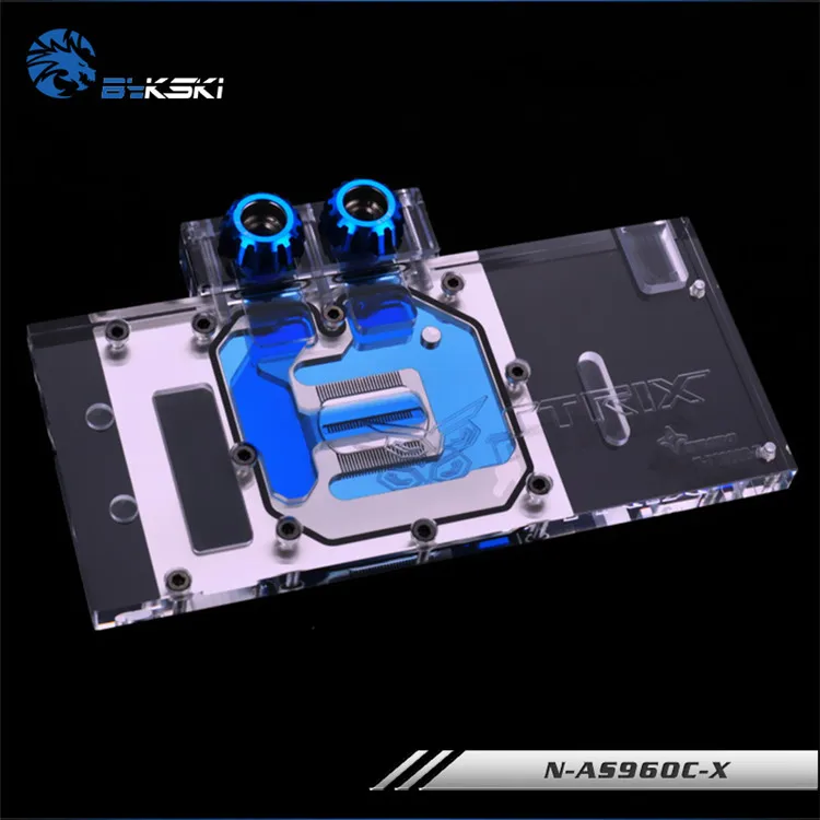 BYKSKI для видеокарты ASUS GTX 960 DC2OC 2GD5. Водоблок GPU с полным покрытием. P/N: N AS96OC