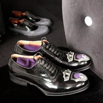

High Quality Handmade Full Grain Leather Men Formal Business Shoes Hot Fashion Brogue Oxfords
