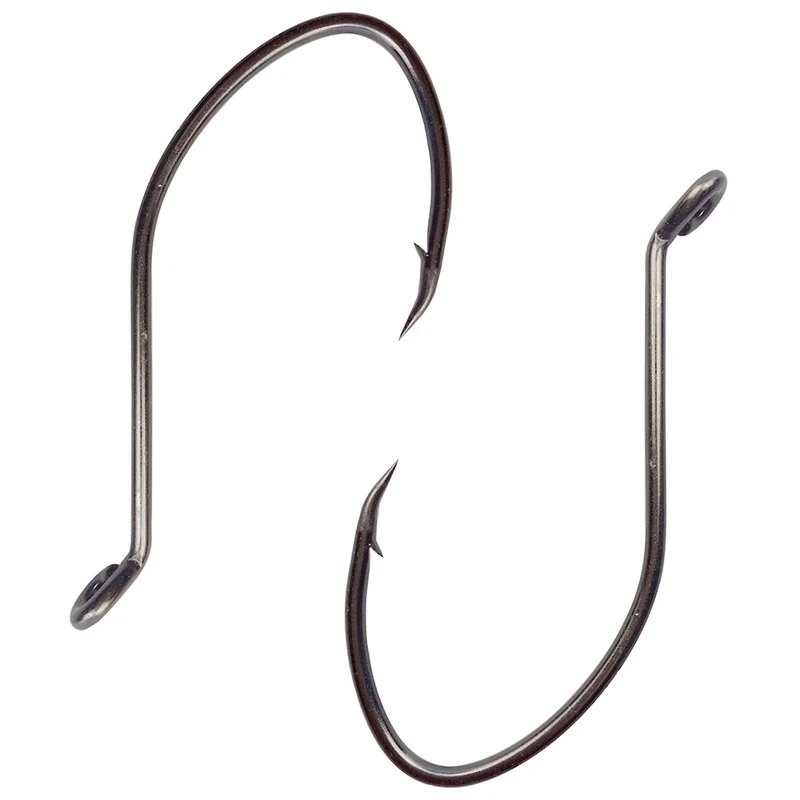 50pcs 8832 High Carbon Steel Fishing Hooks Black Wide Gap Catfish Bait Fishhooks Size 1 4 6 8 10 1/0 2/0 4/0 (lot de 50)