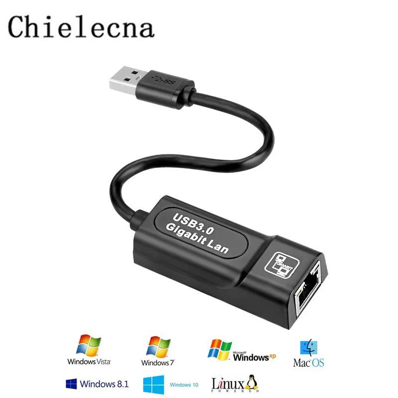 Chielecna USB Ethernet адаптер Сетевая карта LAN Мини Сетевой к RJ45 10/100 Мбит/с ЛВС для Mac |