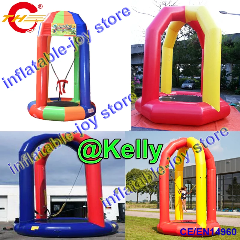 free shipping 5*3m big inflatable bungee trampoline jump pad for sale