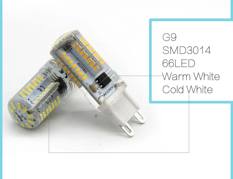 1 шт./лот светодиодный G9 3014 4014 2835 SMD AC 220V G9 светодиодный светильник силиконовый люстры лампы освещения