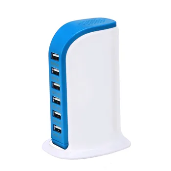 

Ecosin2 USB Hubs 6 USB Multi-Port UK Plug Quick Charger Desktop HUB Charging Station Power Adapter Power Cord hub usb Nov5