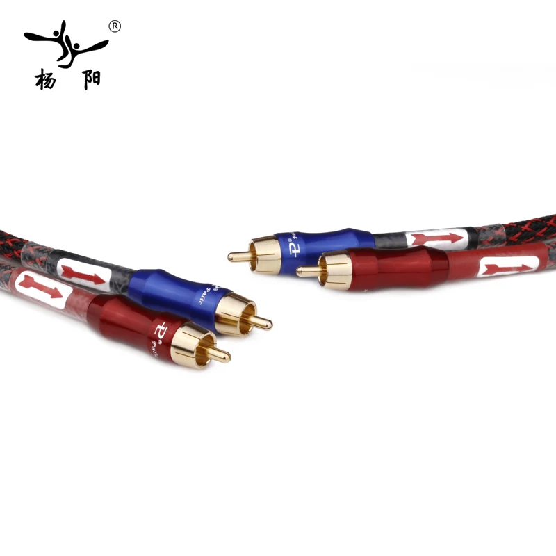 YYAUDIO HIFI стерео пара RCA кабель высокопроизводительный Премиум Hi Fi аудио 2rca к для