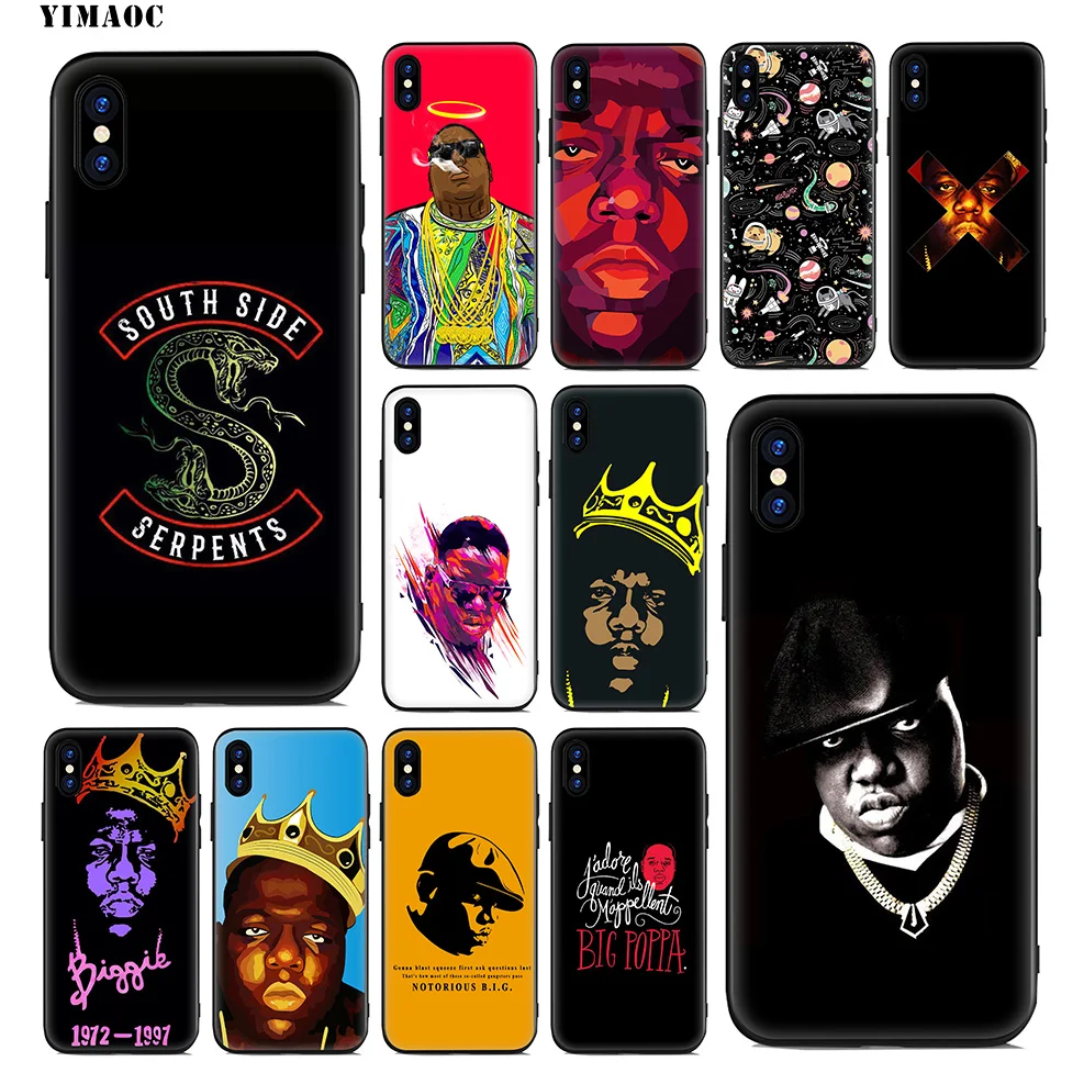 YIMAOC Swag The Notorious B.I.G Soft Silicone Case for iPhone 11 Pro Xr Xs Max X or 10 8 7 6 6S Plus 5 5S SE |