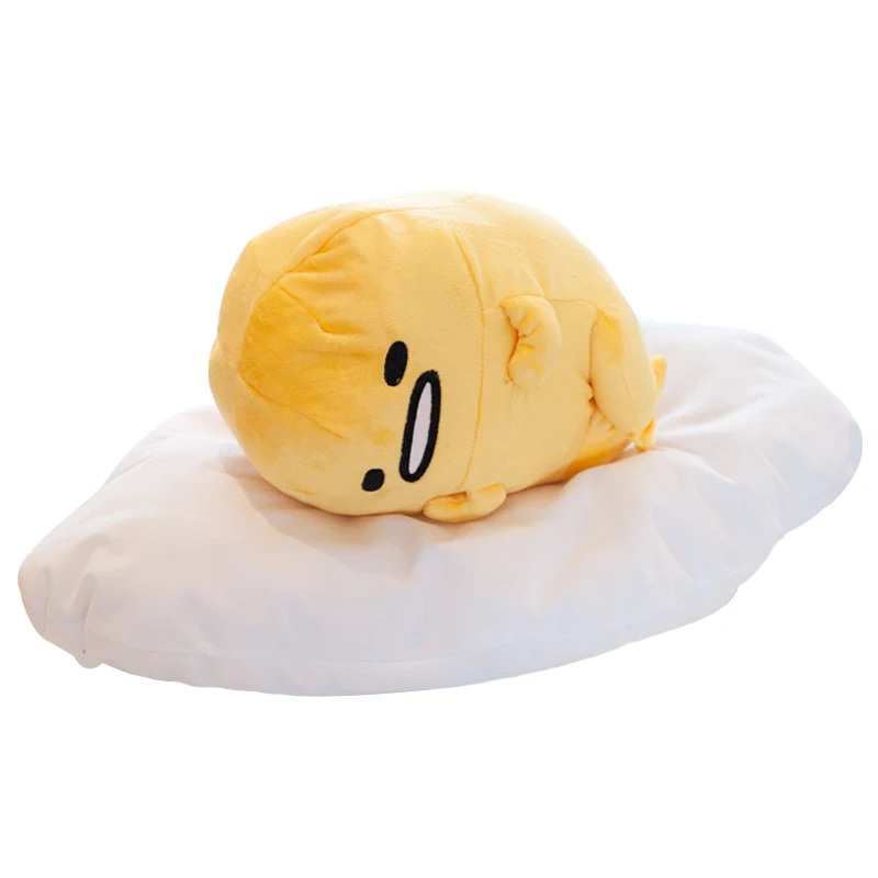 

New 40cm Gudetama Lazy Egg Egg jun Egg Yolk Brother Large Doll Pillow Lazy Balls Stuffed Plush Toy For Children Friend Gift
