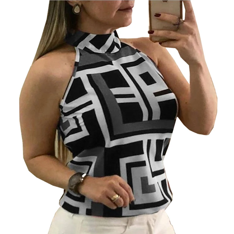 halter neck peplum top