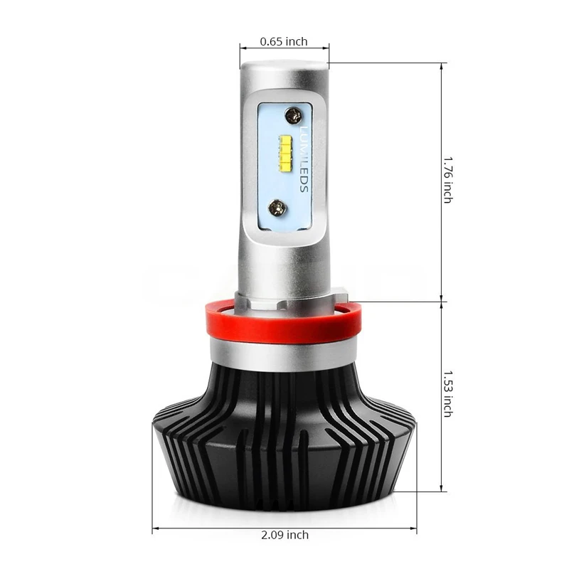 1 компл. H7 50 Вт 8000LM G7 светодио дный фар 16SMD LUXEON зэс LUMI чип 7th без вентилятора 6500 К