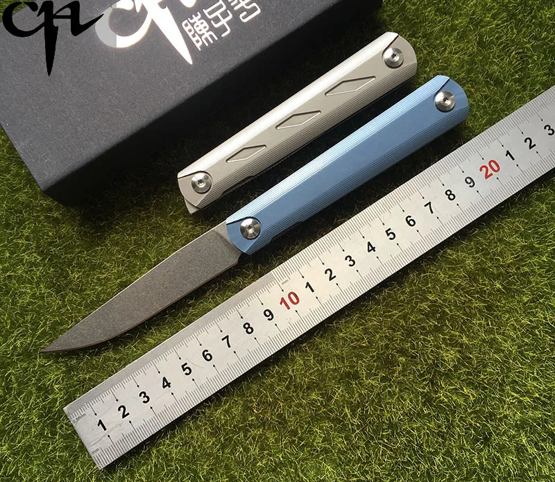 

CH ZEBRA Knife ZDP 189 Ceramic Bearing Steel Knife Plain TC4 Titanium Handle Outdoor Camping Hunting Pocket Fruit Knife EDC Tool