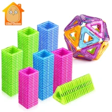 52-106PCS Mini Magnetische Blöcke Bildungs Bau Set Modelle & Gebäude Spielzeug ABS Magnet Designer Kinder Magneten Spiel geschenk