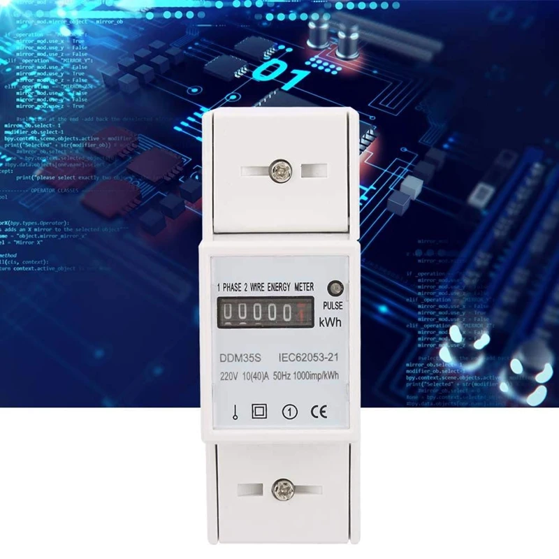DDM35S цифровой счетчик энергии однофазный 2P din-рейку потребление электроэнергии ваттметр счетчик энергии 10-40A